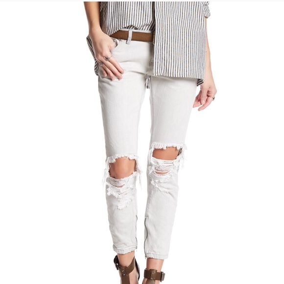 One Teaspoon Denim - • One Teaspoon • Trashed Free Birds Gray Jeans 24